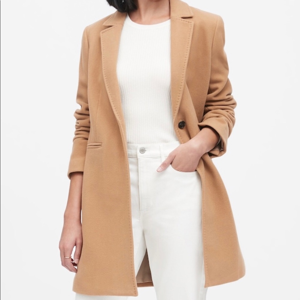 Italian Melton Wool Camel Coat